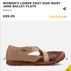 KEEN maryjane criss cross strap flats closed toe